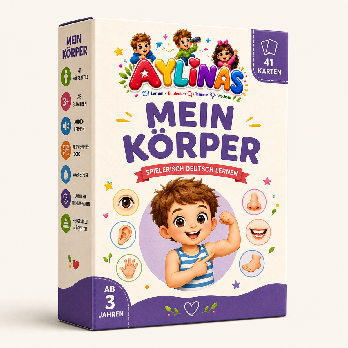 Mein Körper — My Body German Flashcards for Kids | 41-Card German Vocabulary Set