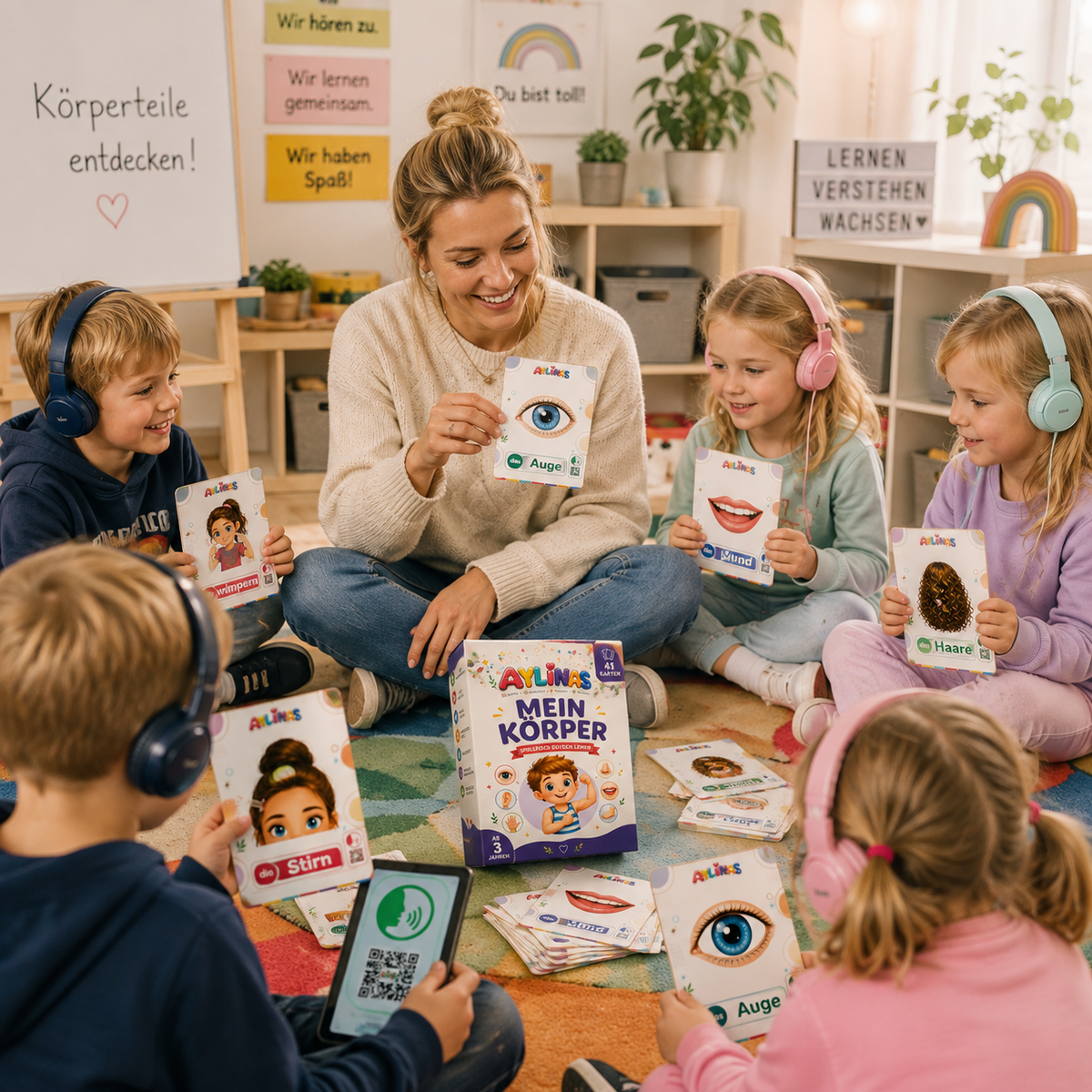 Mein Körper — My Body German Flashcards for Kids | 41-Card German Vocabulary Set