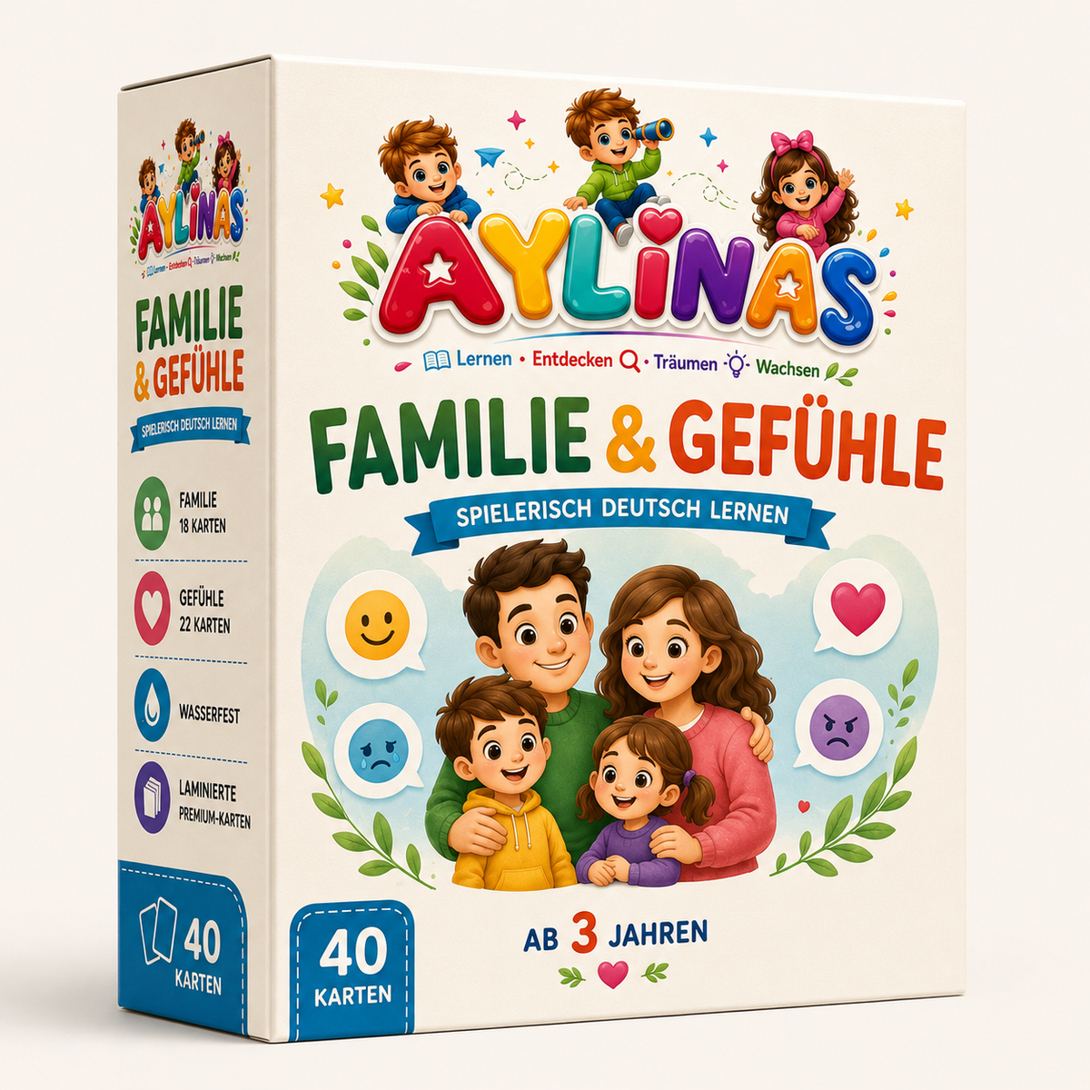 Family & Feelings German Flashcards for Kids | Familie & Gefühle
