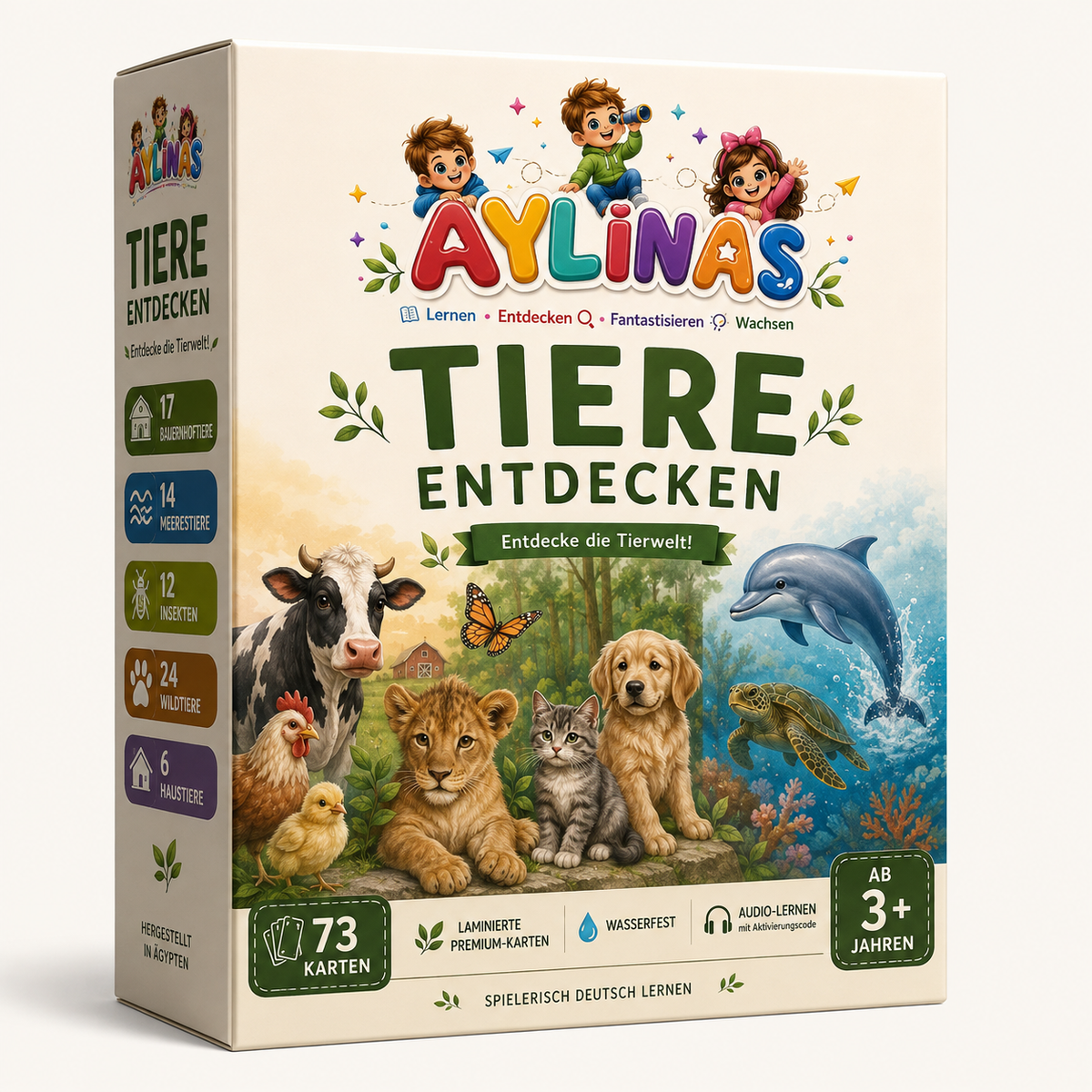 The Animal World – German Animal Flashcards for Kids | 73 Cards