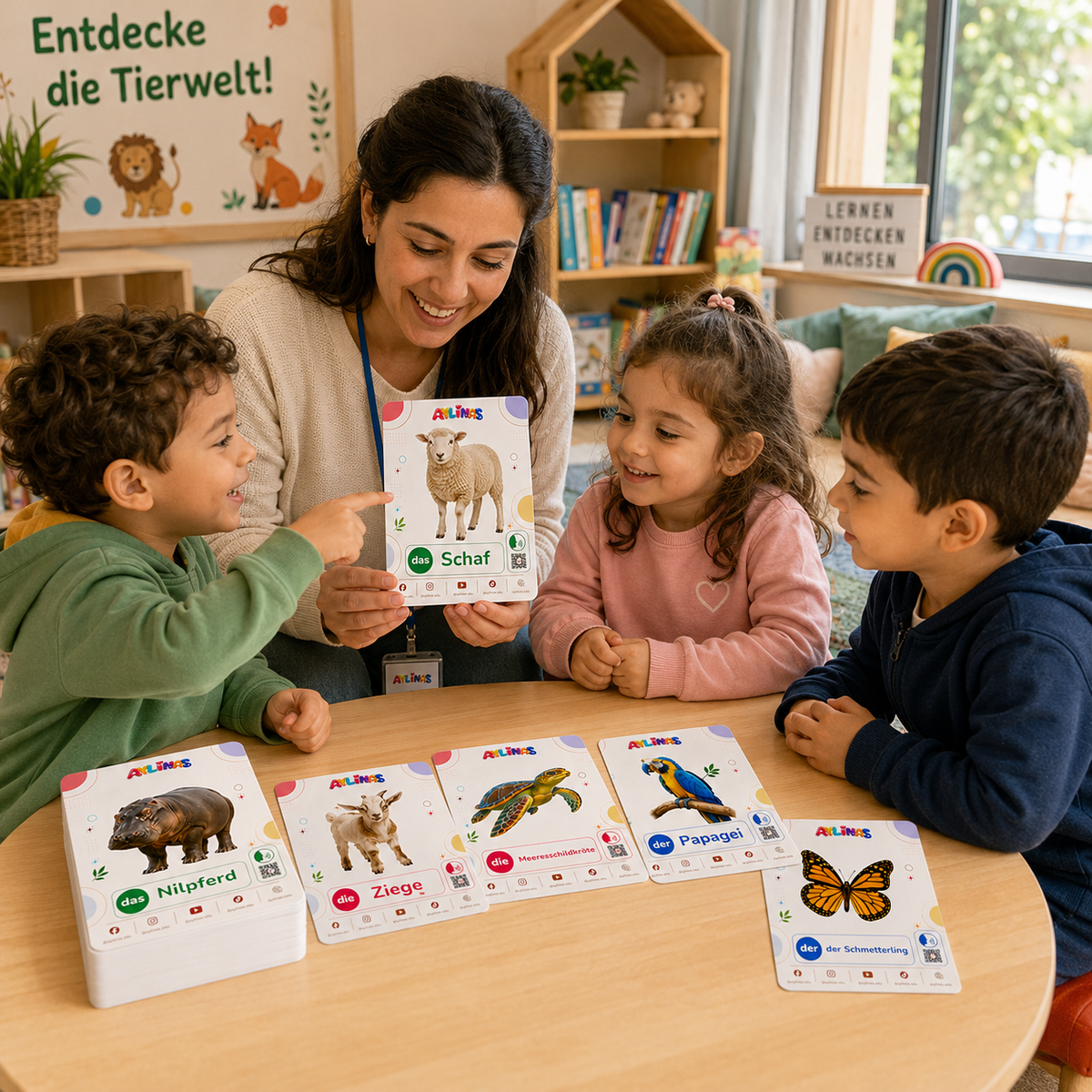 The Animal World – German Animal Flashcards for Kids | 73 Cards